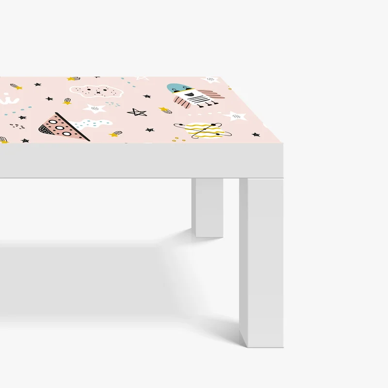 Tischaufkleber und Schreibtischaufkleber verspieltes pastell-weltraummuster für kinder Tischaufkleber und Schreibtischaufkleber verspieltes pastell-weltraummuster für kinder