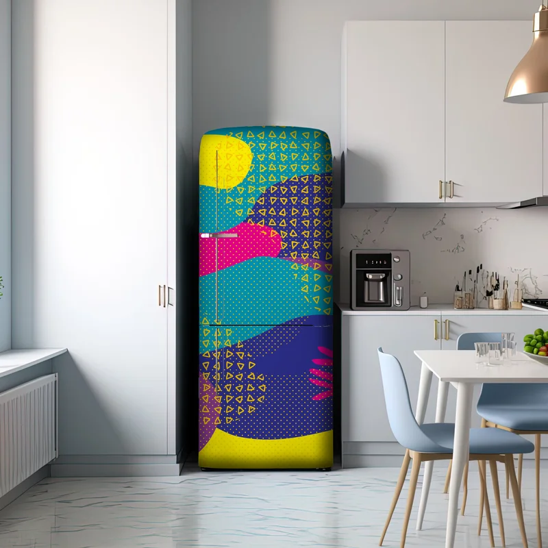 Kühlschrankaufkleber lebhaftes abstraktes tropenmuster