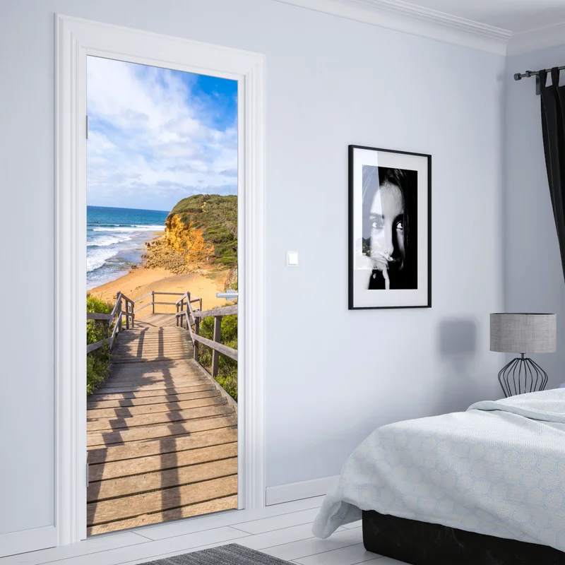 Türaufkleber weg zum Bells Beach küstenpanorama