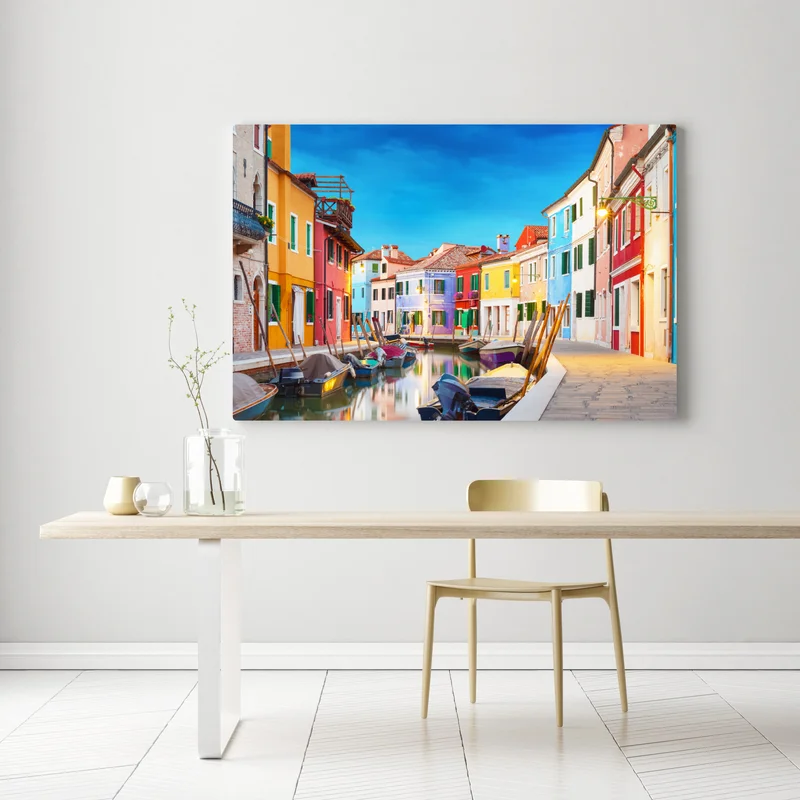 Leinwandbild bunte häuser in Burano, Venedig Leinwandbild bunte häuser in Burano, Venedig