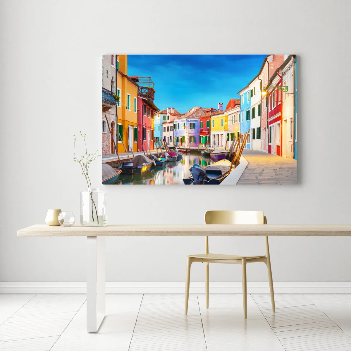 Leinwandbild bunte häuser in Burano, Venedig Leinwandbild bunte häuser in Burano, Venedig