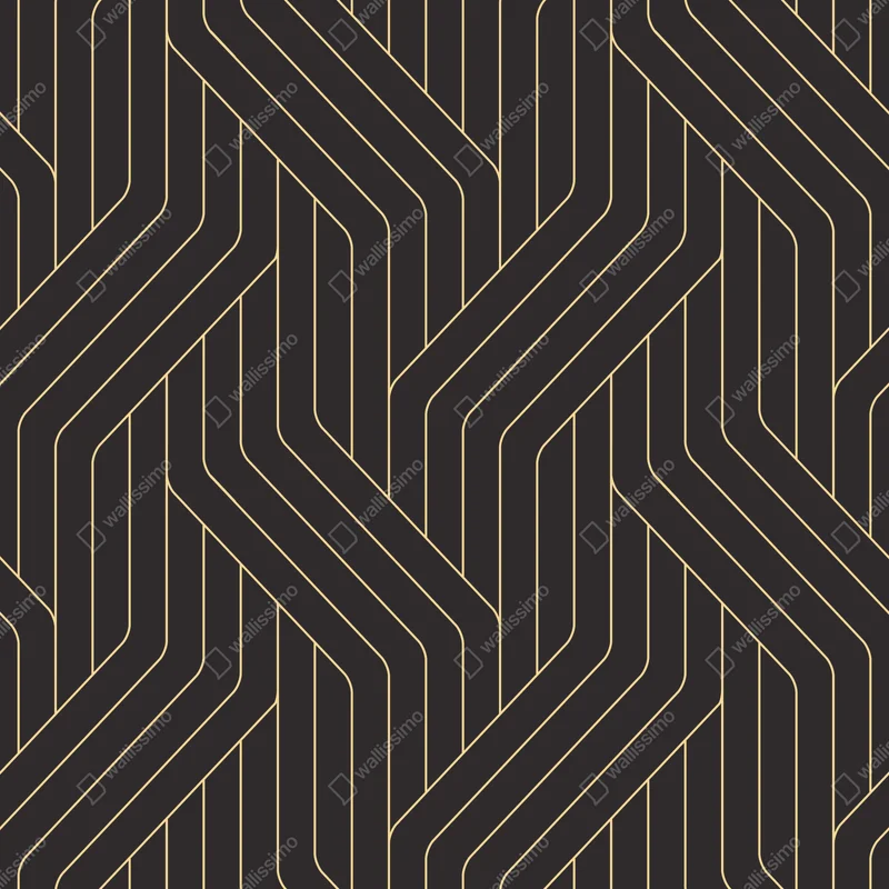 Fototapete geometrisches art deco muster in schwarz und gold Fototapete geometrisches art deco muster in schwarz und gold