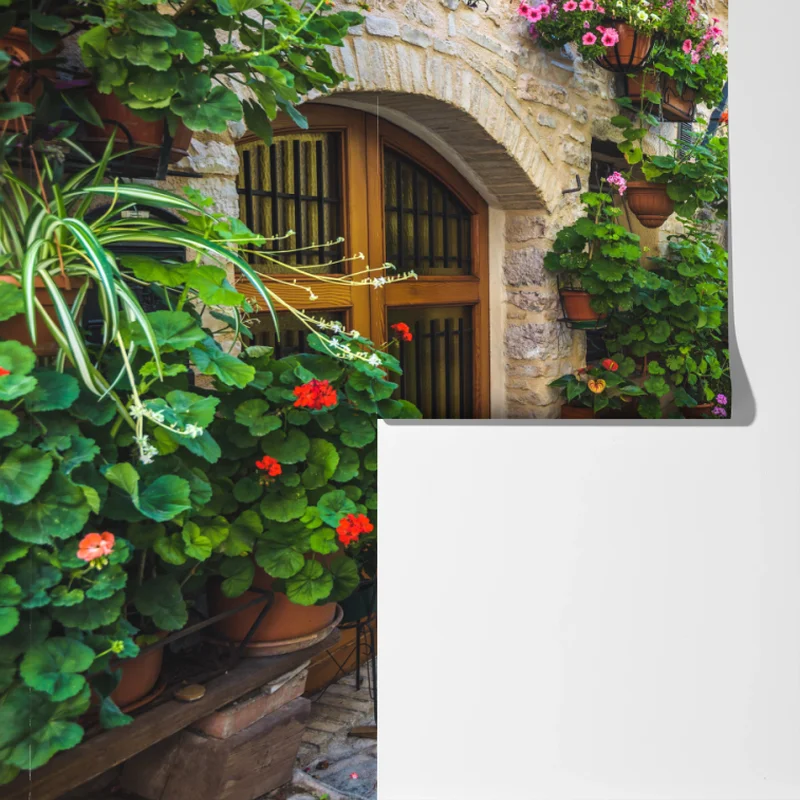 Fototapeta uroczy zaułek w Spello, Włochy Fototapeta uroczy zaułek w Spello, Włochy