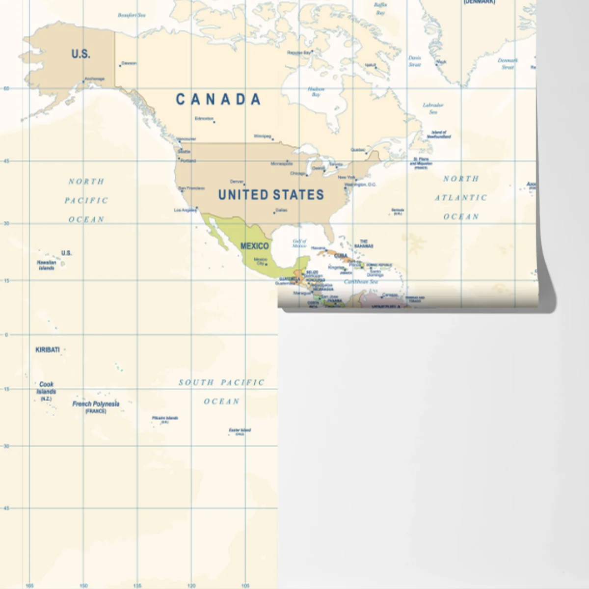 Fototapete vintage weltkarte in pastellfarben Fototapete vintage weltkarte in pastellfarben