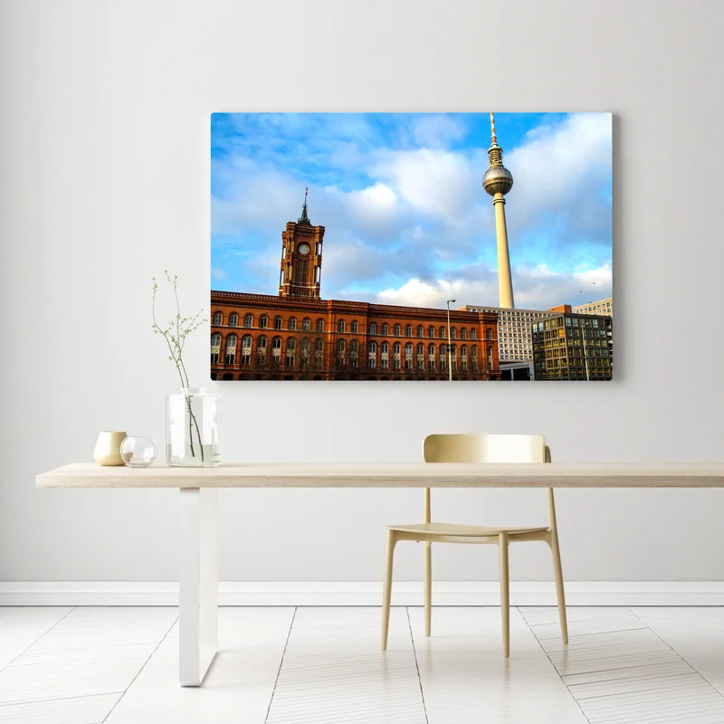 Leinwandbild Rotes Rathaus in Berlin • Leinwandbilder bei Wallnifity® Leinwandbild Rotes Rathaus in Berlin • Leinwandbilder bei Wallnifity®