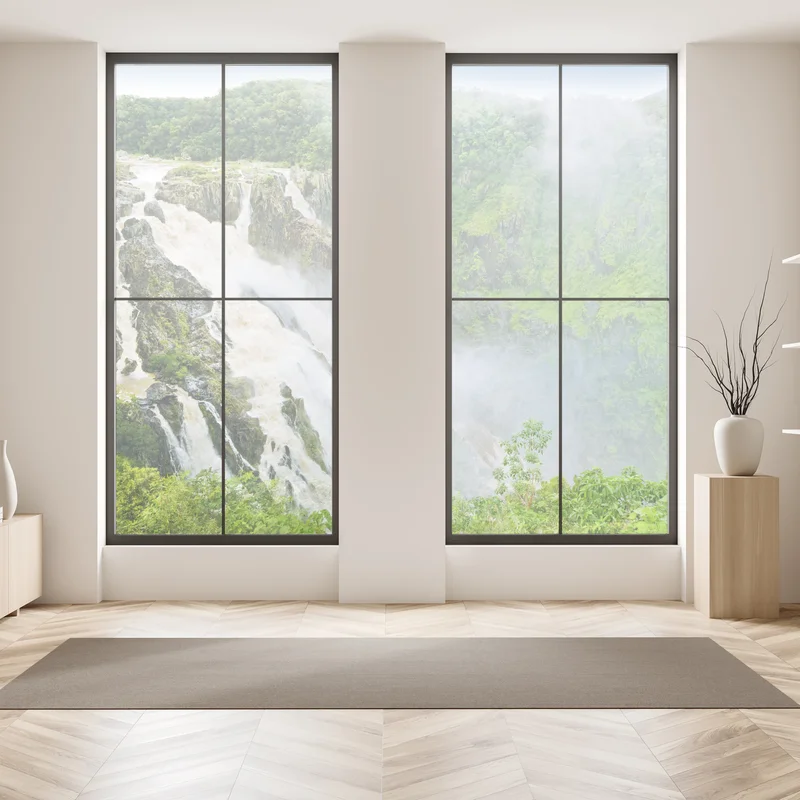 Fensteraufkleber wasserfall Barron Falls im regenwald