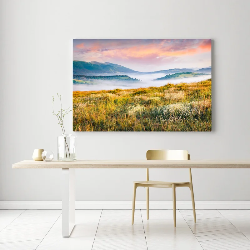 Leinwandbild nebliger morgen in den Karpaten Leinwandbild nebliger morgen in den Karpaten