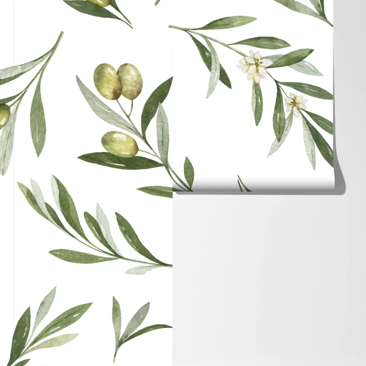 Fototapete aquarell olivenzweige muster Fototapete aquarell olivenzweige muster