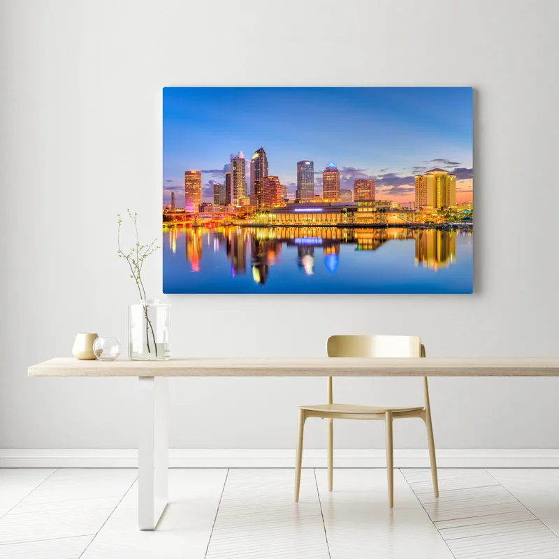 Leinwandbild Tampa skyline bei dämmerung Leinwandbild Tampa skyline bei dämmerung