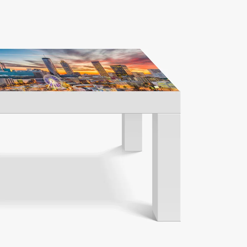 Tischaufkleber und Schreibtischaufkleber Atlanta skyline bei sonnenuntergang