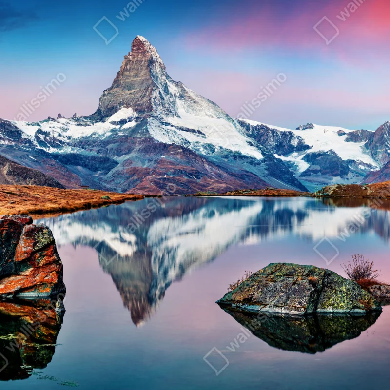 Laptop-Aufkleber spiegelung am Matterhorn bei sonnenaufgang Laptop-Aufkleber spiegelung am Matterhorn bei sonnenaufgang