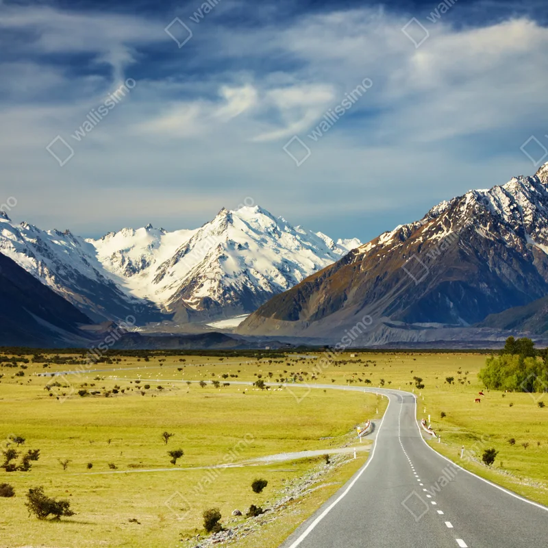 Fototapete straße zu den Südlichen Alpen, Neuseeland Fototapete straße zu den Südlichen Alpen, Neuseeland