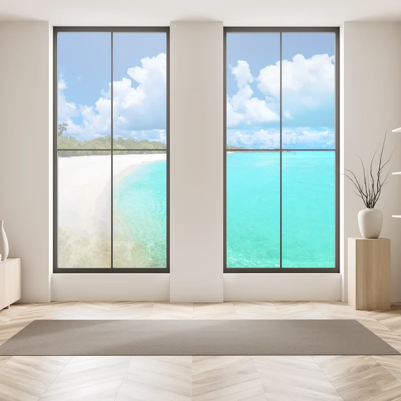 Fensteraufkleber Malediven türkisstrand panorama