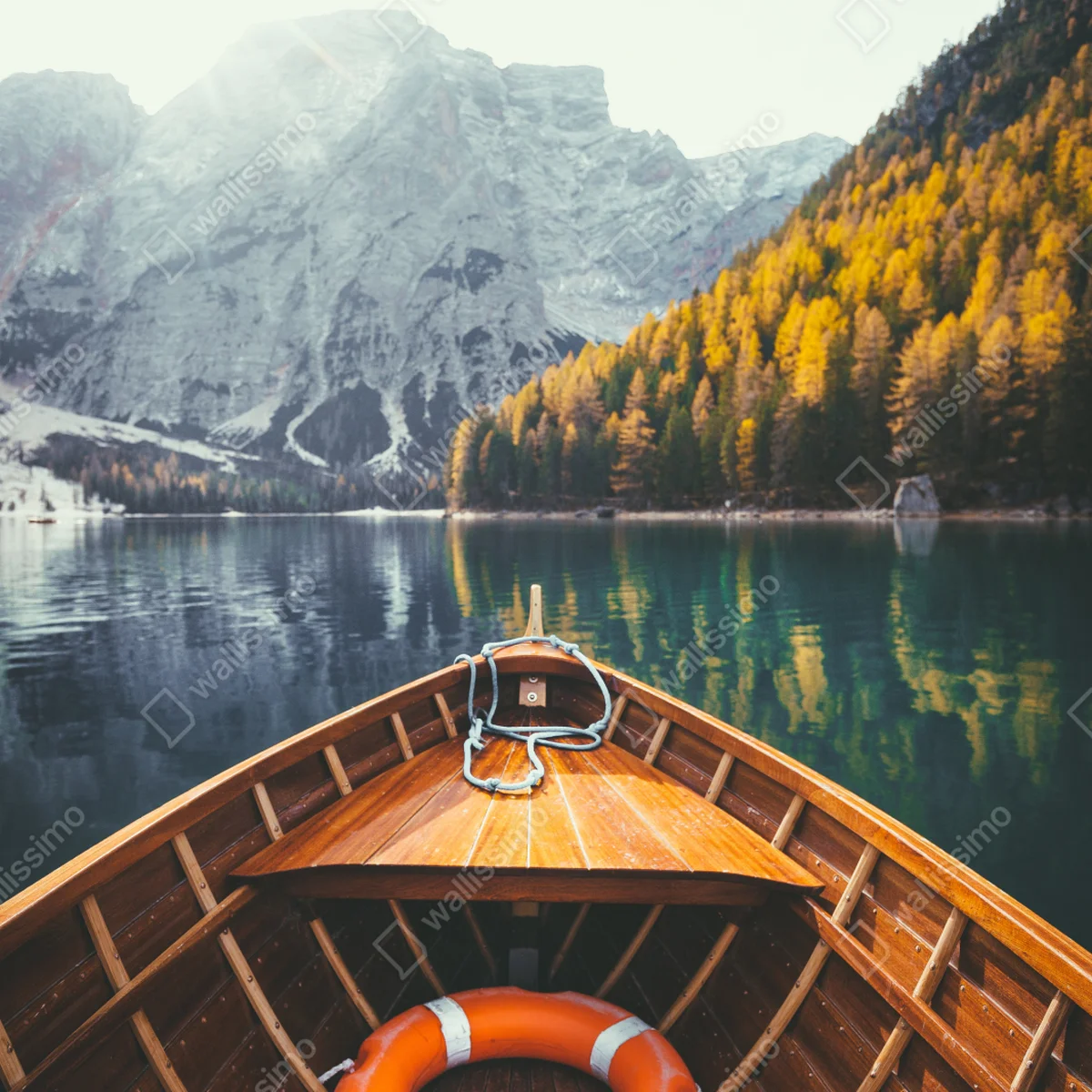 Poster sonnenaufgang am Lago di Braies Poster sonnenaufgang am Lago di Braies