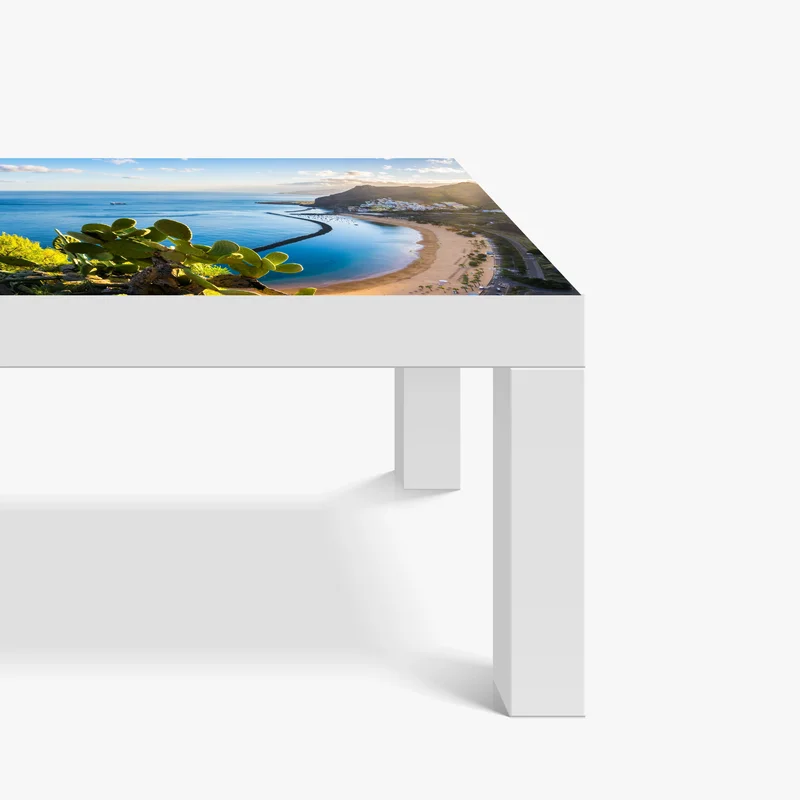Tischaufkleber und Schreibtischaufkleber sonniger strand Las Teresitas panorama