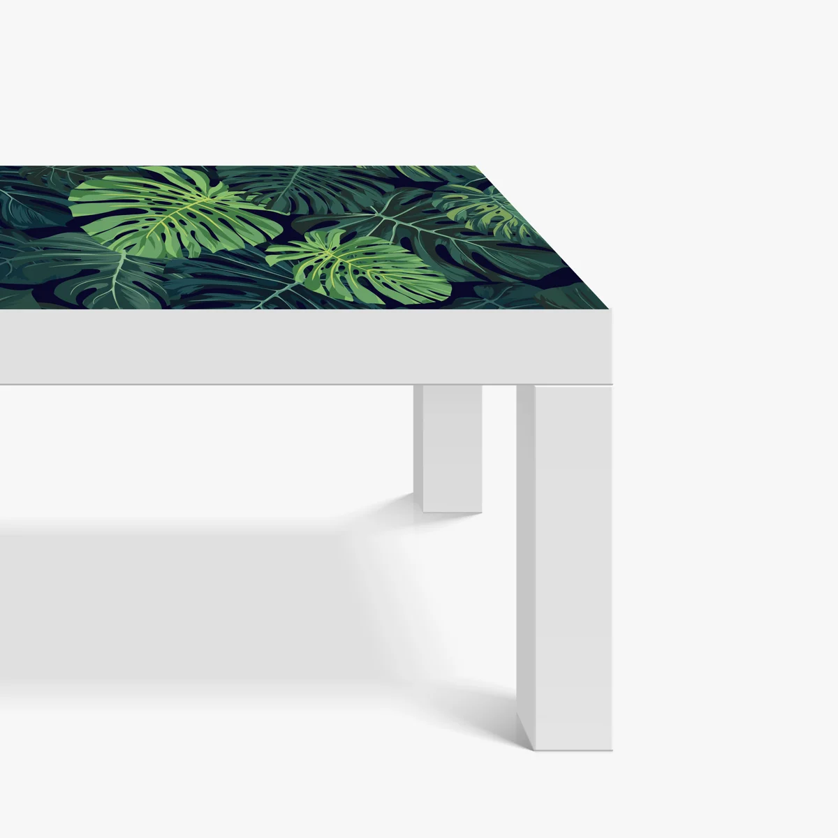Tischaufkleber und Schreibtischaufkleber tropisches monstera-blattmuster Tischaufkleber und Schreibtischaufkleber tropisches monstera-blattmuster
