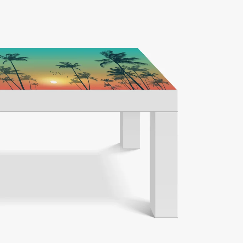 Tischaufkleber und Schreibtischaufkleber tropischer sonnenuntergang mit palmensilhouetten Tischaufkleber und Schreibtischaufkleber tropischer sonnenuntergang mit palmensilhouetten
