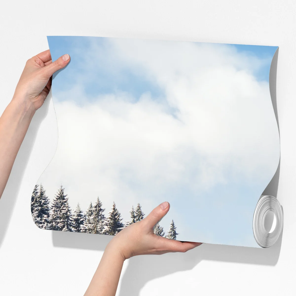 Fototapeta zimowa droga w zaśnieżonym lesie Fototapeta zimowa droga w zaśnieżonym lesie