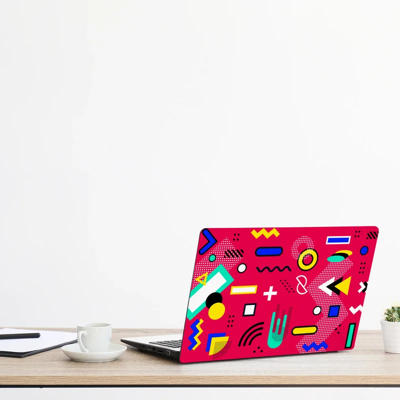 Laptop-Aufkleber lebhaftes geometrisches pop-muster Laptop-Aufkleber lebhaftes geometrisches pop-muster