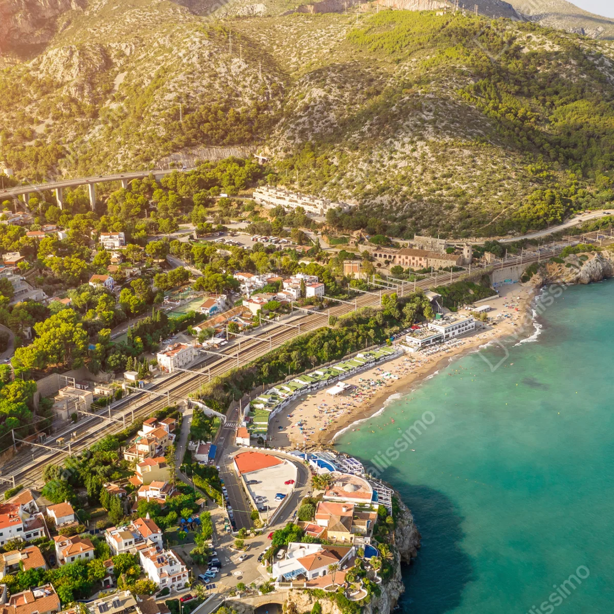 Leinwandbild türkise küstenlandschaft aus der vogelperspektive • Leinwandbilder bei Wallnifity® Leinwandbild türkise küstenlandschaft aus der vogelperspektive • Leinwandbilder bei Wallnifity®