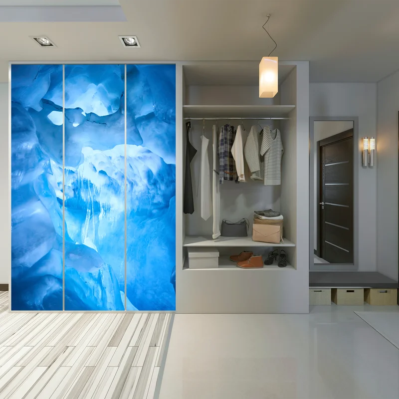 Schrankaufkleber ätherische blaue eishöhle