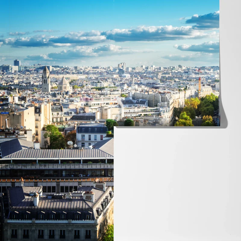 Fototapete panorama von Paris mit dem Eiffelturm Fototapete panorama von Paris mit dem Eiffelturm