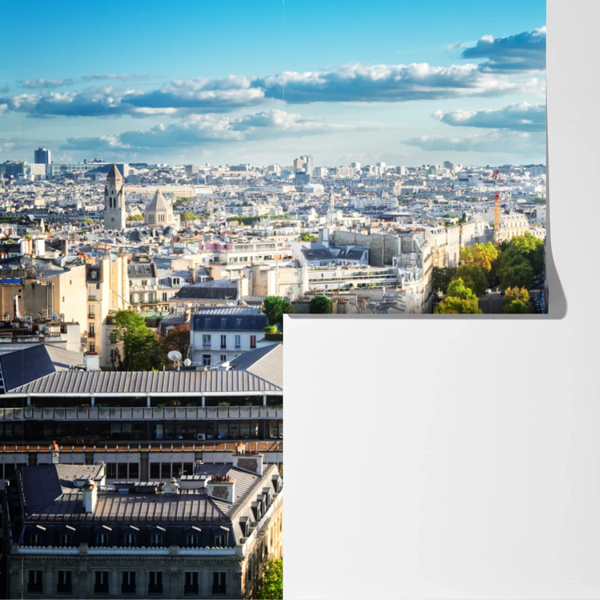 Fototapete panorama von Paris mit dem Eiffelturm Fototapete panorama von Paris mit dem Eiffelturm