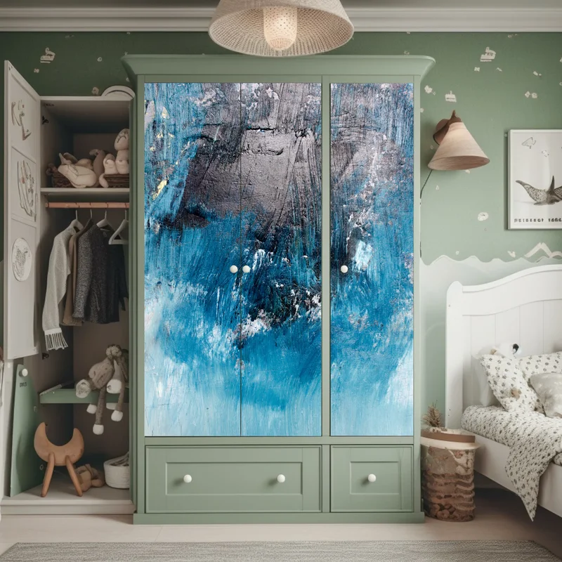 Schrankaufkleber tiefblaue abstrakte struktur