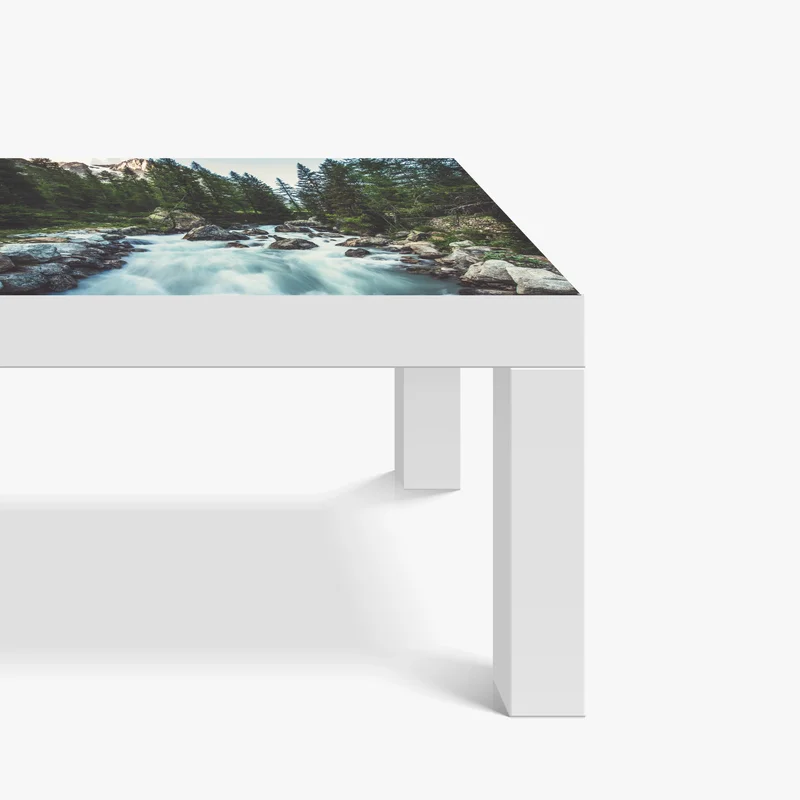 Tischaufkleber und Schreibtischaufkleber malerischer alpiner fluss im Ferret Valley Tischaufkleber und Schreibtischaufkleber malerischer alpiner fluss im Ferret Valley