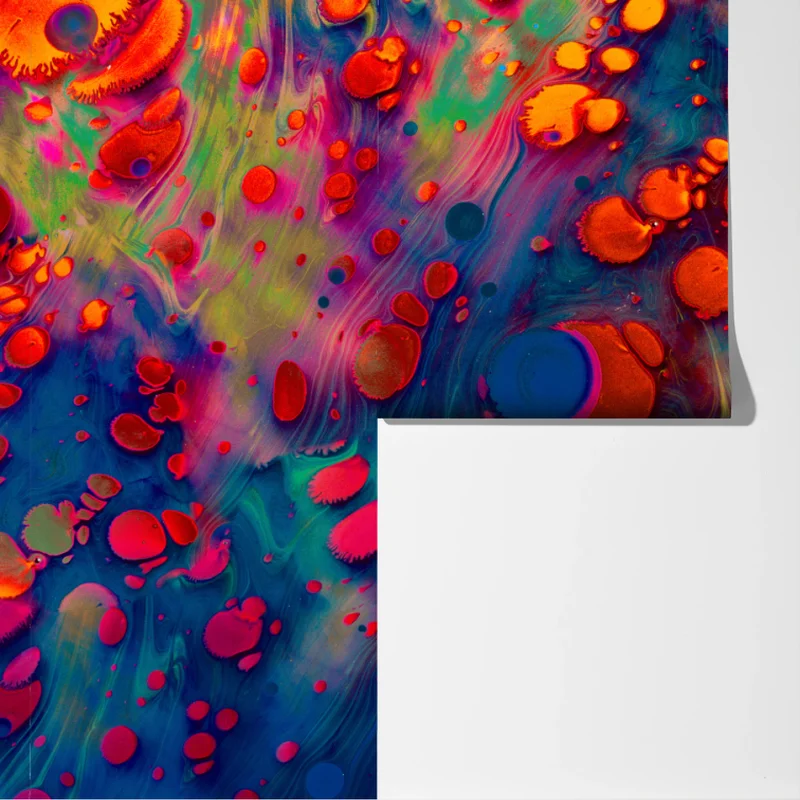 Fototapete lebendige türkis-orange marmorierte kunst Fototapete lebendige türkis-orange marmorierte kunst