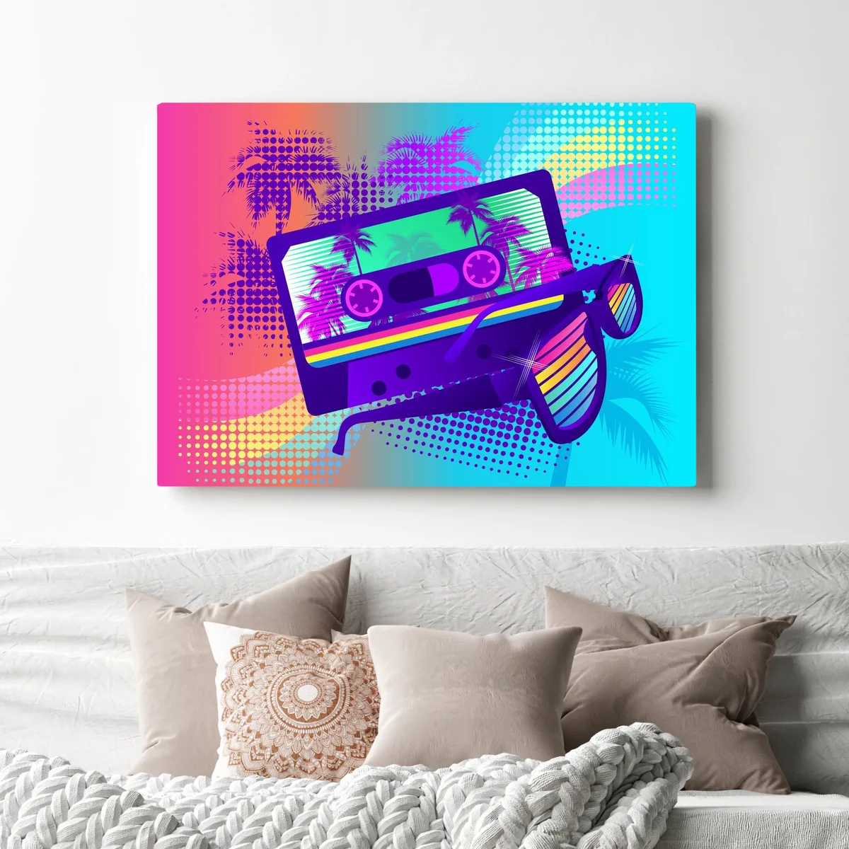 Leinwandbild Retro-Party-Welle • Leinwandbilder bei Wallnifity® Leinwandbild Retro-Party-Welle • Leinwandbilder bei Wallnifity®