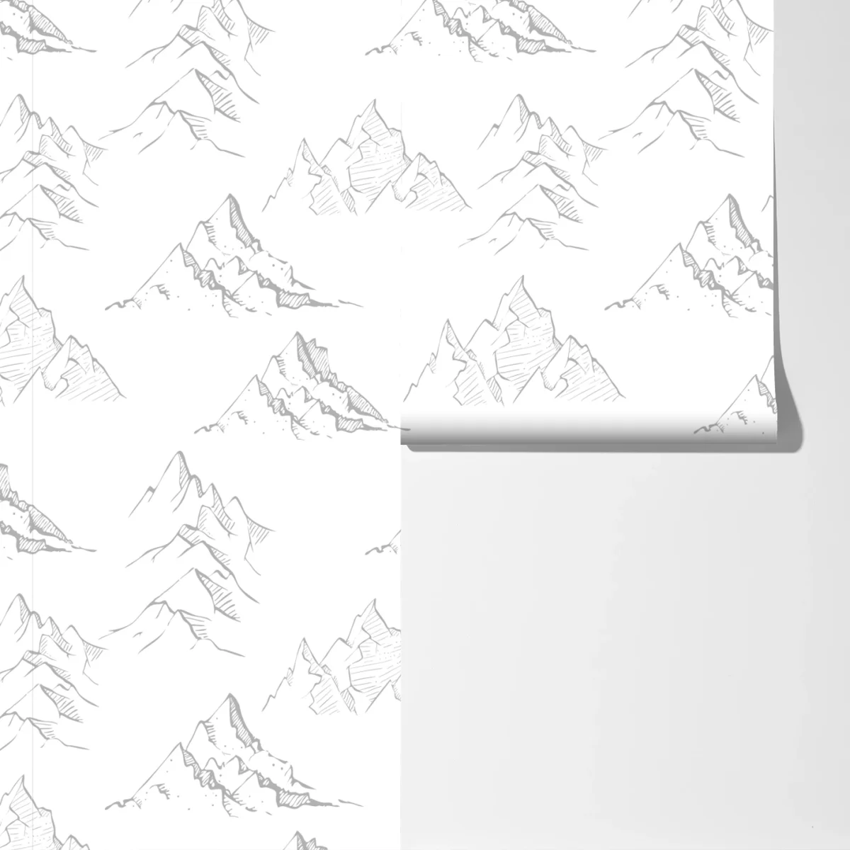 Fototapete handgezeichnetes bergmuster Fototapete handgezeichnetes bergmuster