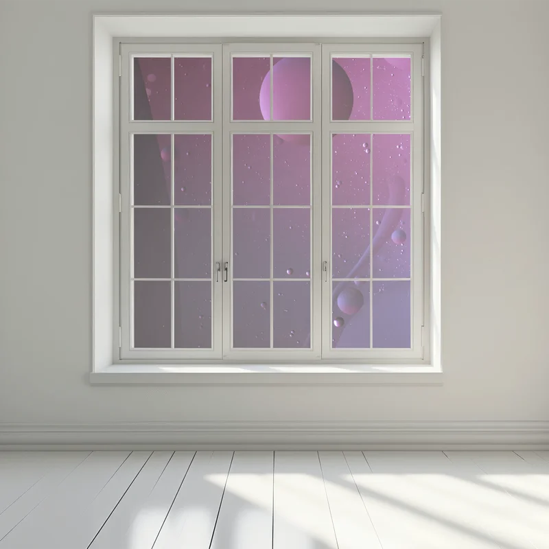 Fensteraufkleber violette kosmische sphären abstrakte kunst Fensteraufkleber violette kosmische sphären abstrakte kunst