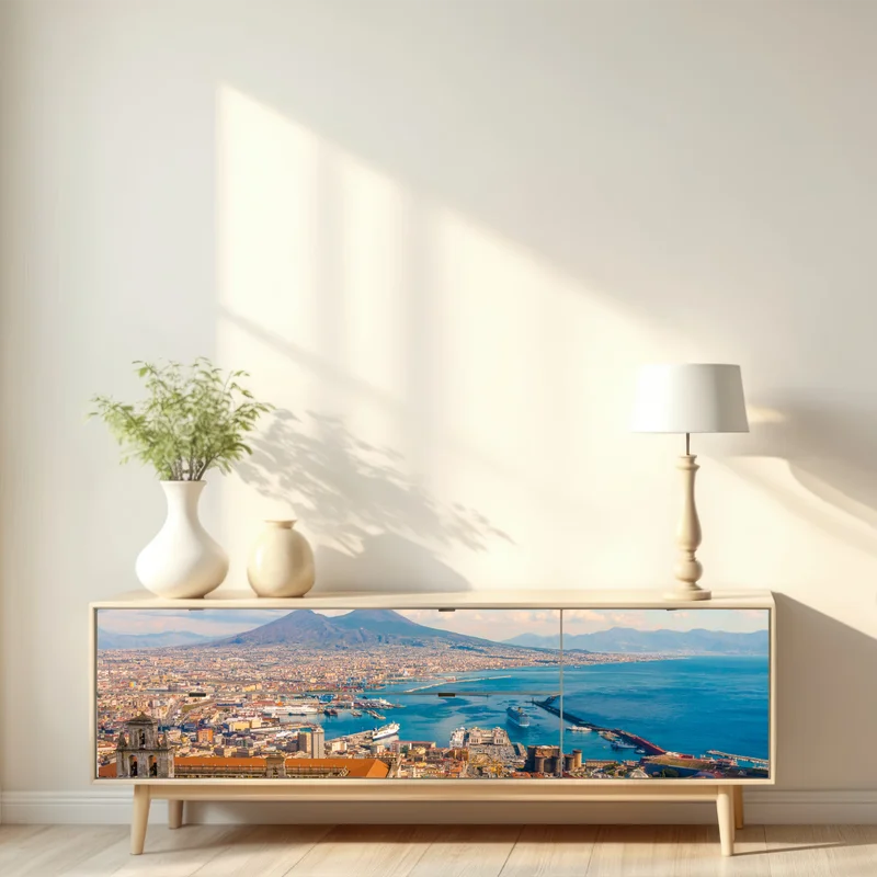 Repositionierbarer Aufkleber panorama von Neapel mit dem Vesuv Repositionierbarer Aufkleber panorama von Neapel mit dem Vesuv