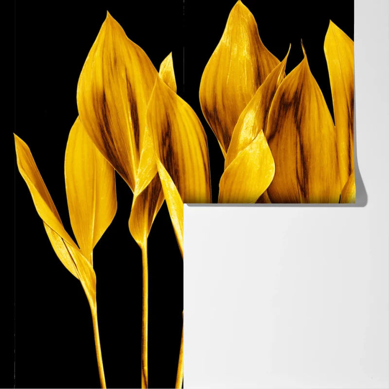 Fototapete goldene blätter auf schwarzem hintergrund Fototapete goldene blätter auf schwarzem hintergrund