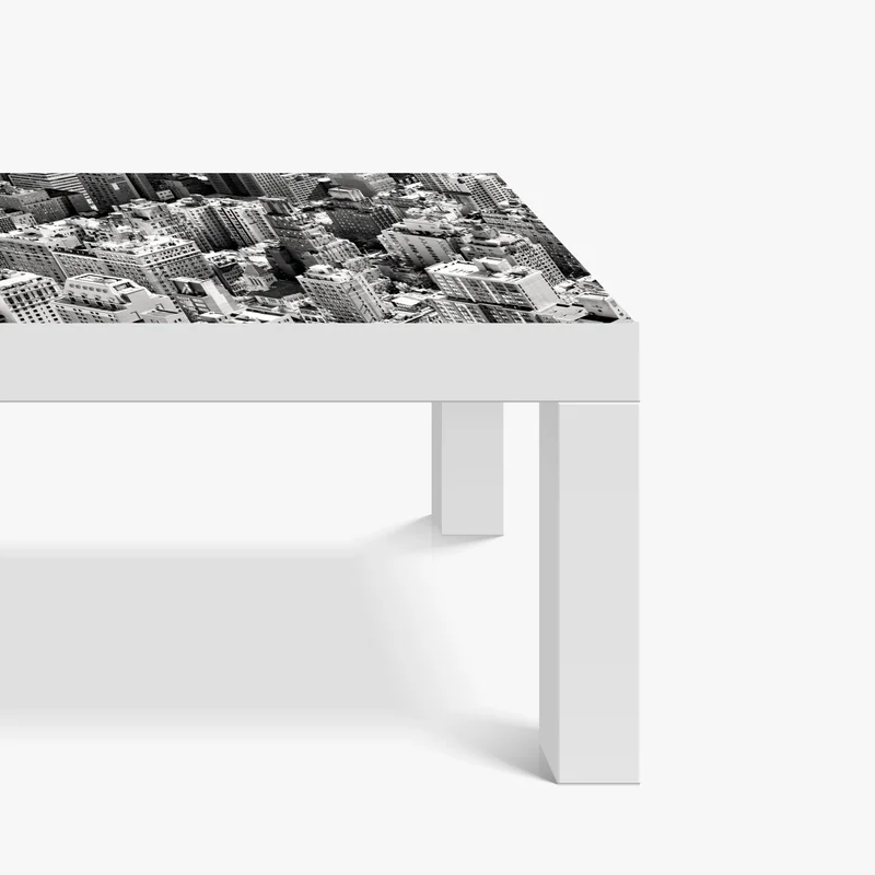 Tischaufkleber und Schreibtischaufkleber Manhattan luftaufnahme skyline in monochrom