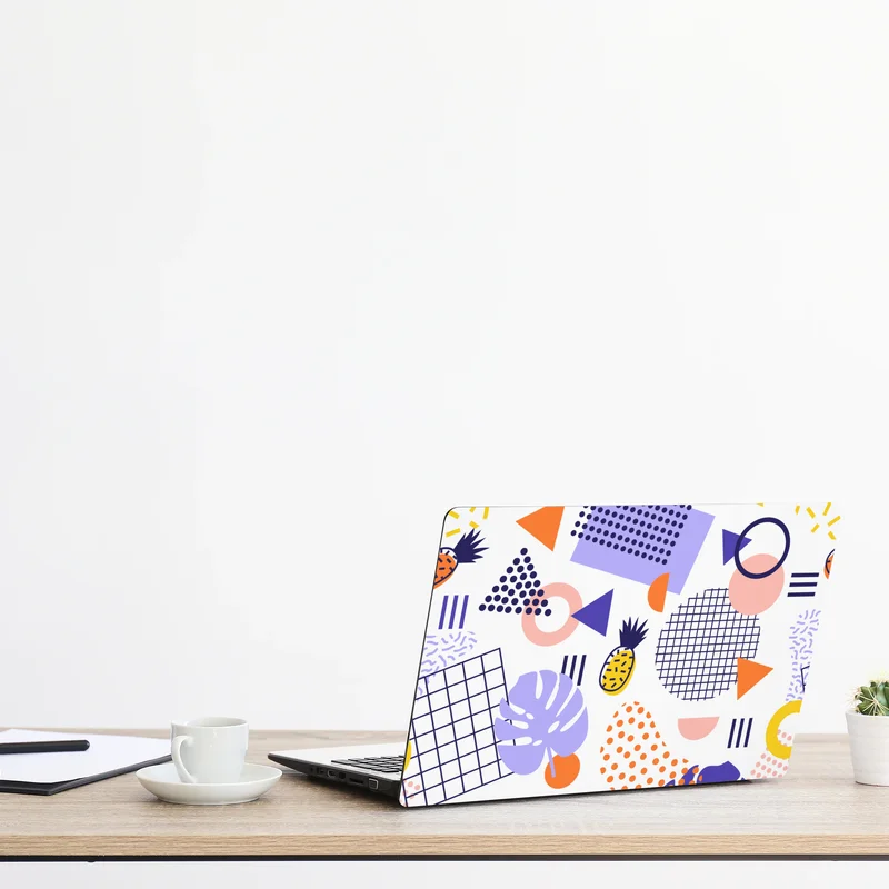 Laptop-Aufkleber verspieltes tropisches geometrisches muster
