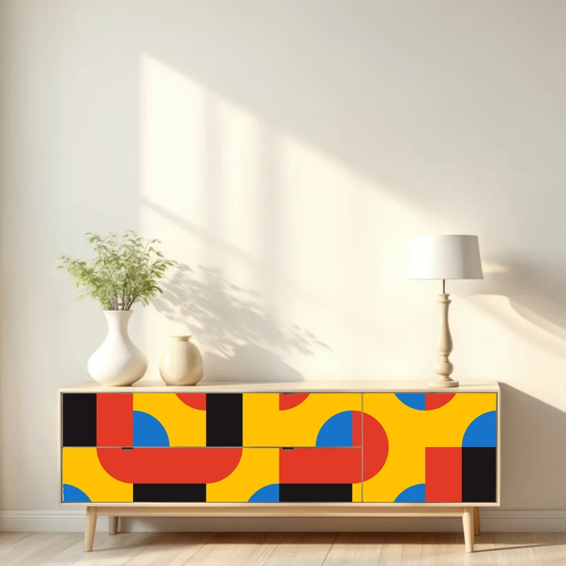 Repositionierbarer Aufkleber kräftiges geometrisches muster für die wand Repositionierbarer Aufkleber kräftiges geometrisches muster für die wand