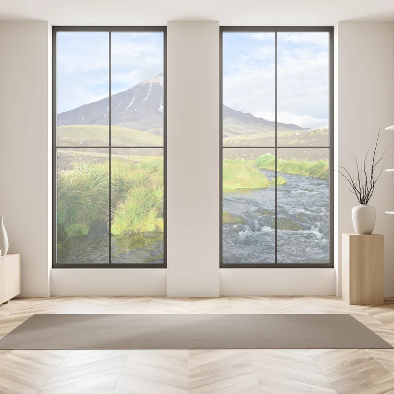 Naklejka na okno widok na wulkan Koryaksky ze stoku północno-wschodniego