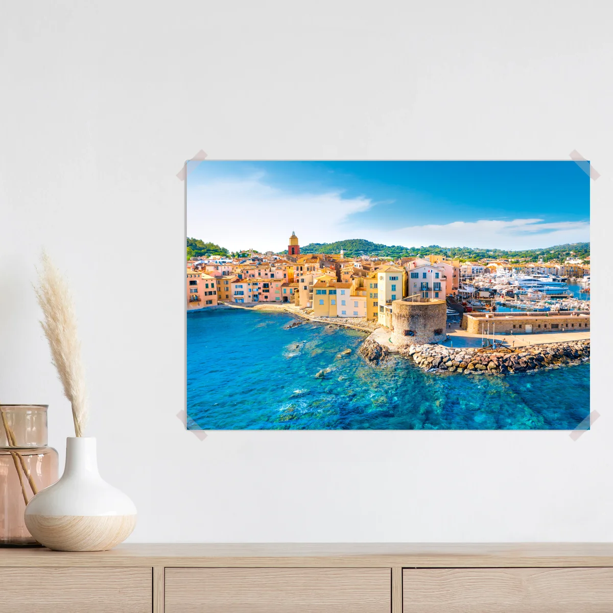 Poster sonniger Mittelmeerhafen Poster sonniger Mittelmeerhafen