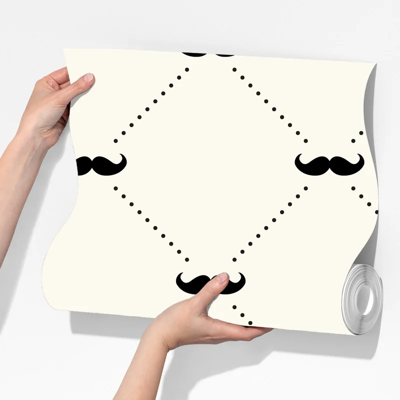 Fototapete verspieltes schnurrbartmuster Fototapete verspieltes schnurrbartmuster