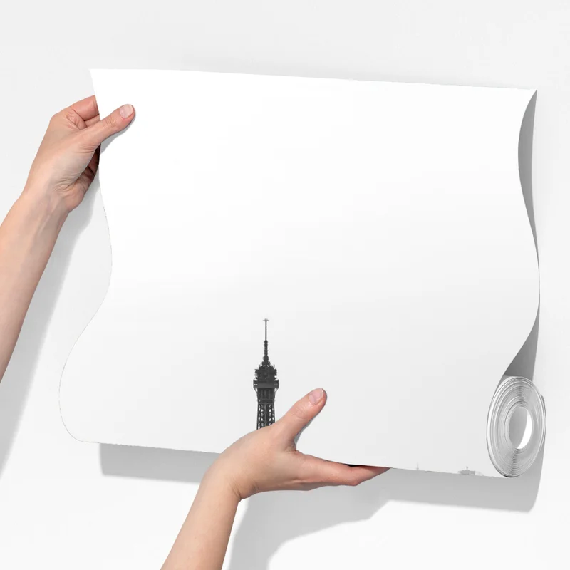 Fototapete elegante Eiffelturm luftaufnahme in graustufen Fototapete elegante Eiffelturm luftaufnahme in graustufen