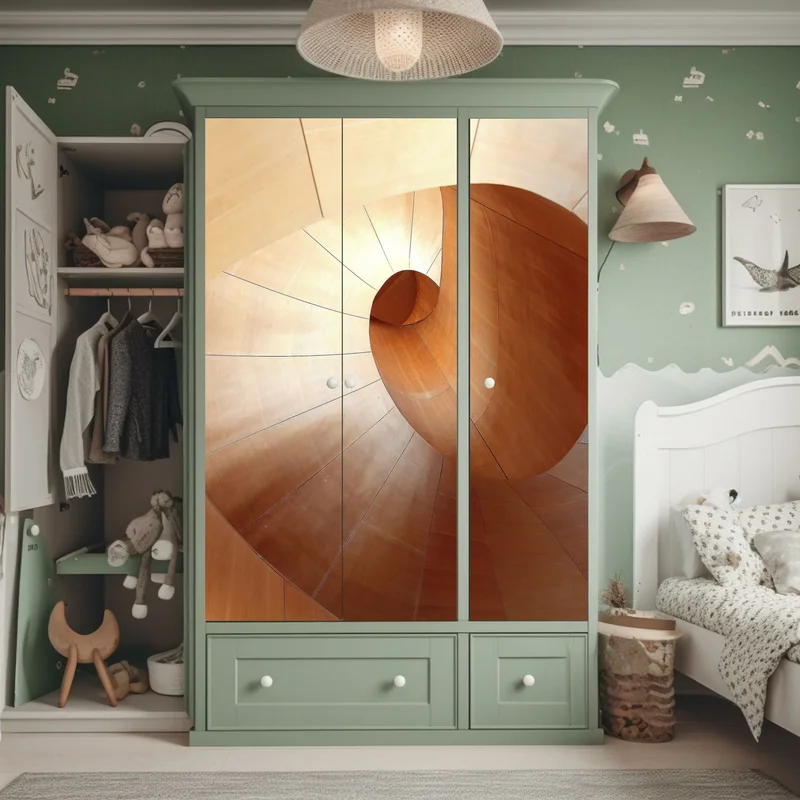 Schrankaufkleber warme holzspirale Schrankaufkleber warme holzspirale