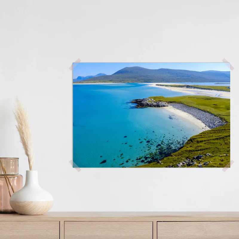 Poster ruhige türkisfarbene strandlandschaft Poster ruhige türkisfarbene strandlandschaft