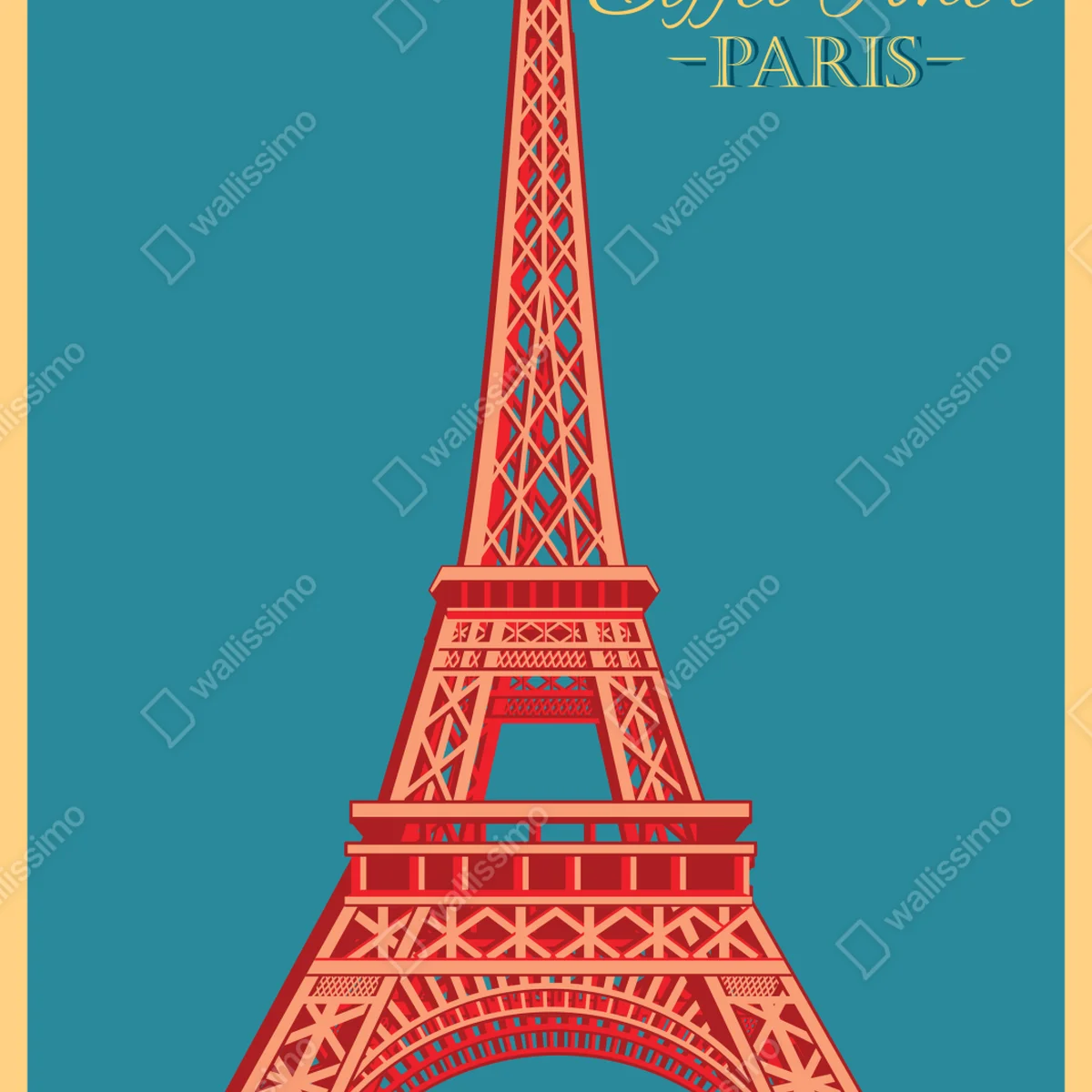 Poster vintage Eiffelturm kunst — Paris Poster vintage Eiffelturm kunst — Paris