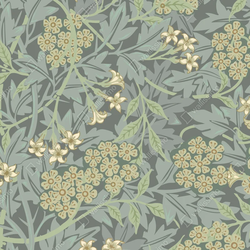 Repositionierbarer Aufkleber vintage botanisches blumenmuster Repositionierbarer Aufkleber vintage botanisches blumenmuster