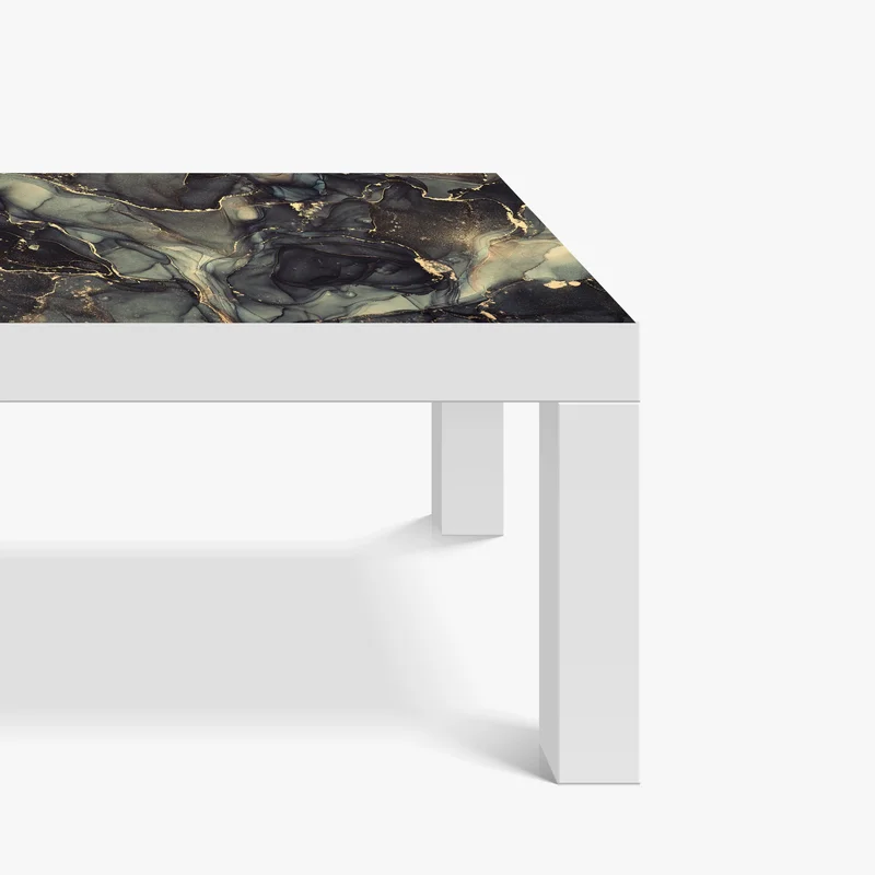 Tischaufkleber und Schreibtischaufkleber luxuriöse abstrakte alkoholtinten-kunst mit goldenen adern