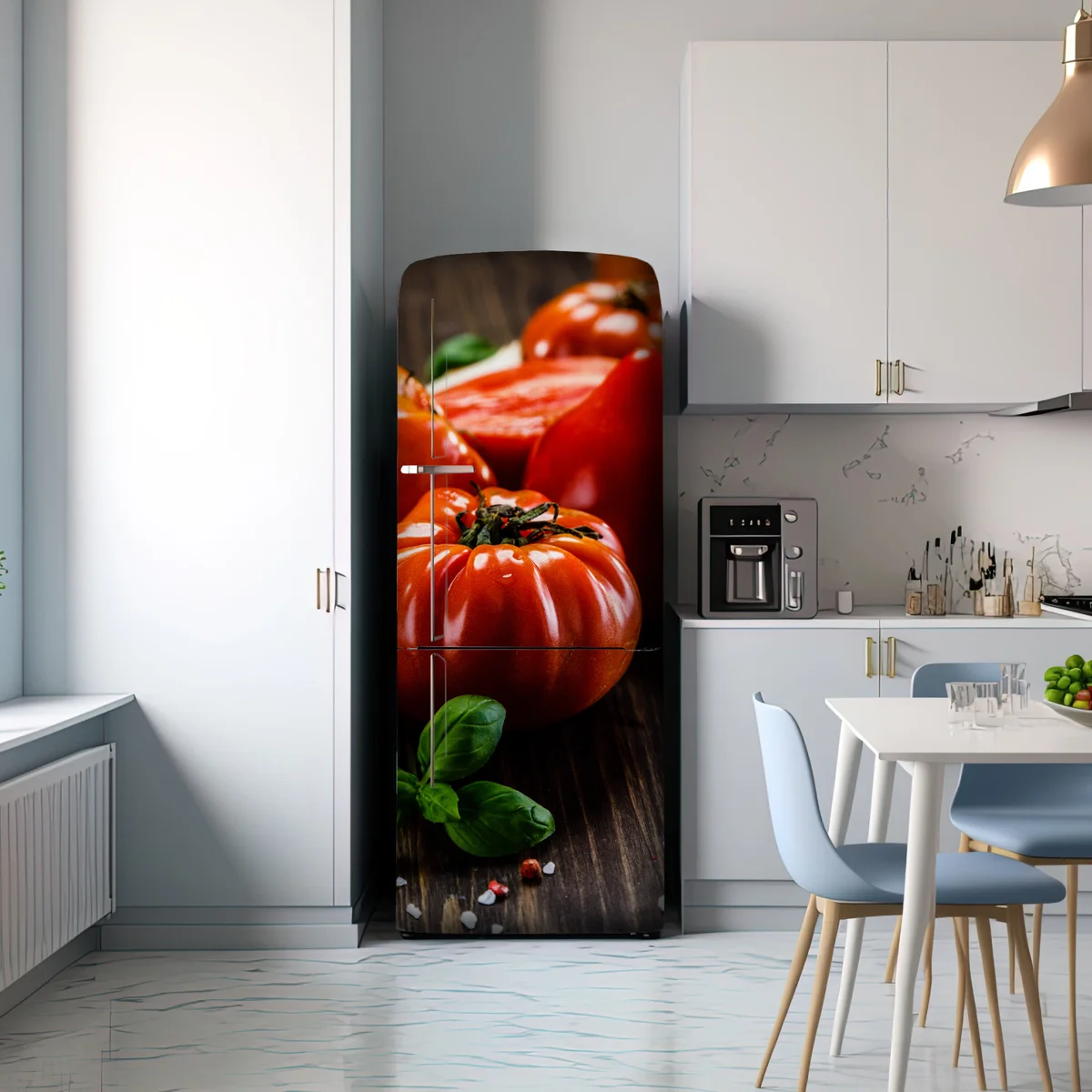 Kühlschrankaufkleber reife tomaten auf rustikalem holztisch Kühlschrankaufkleber reife tomaten auf rustikalem holztisch