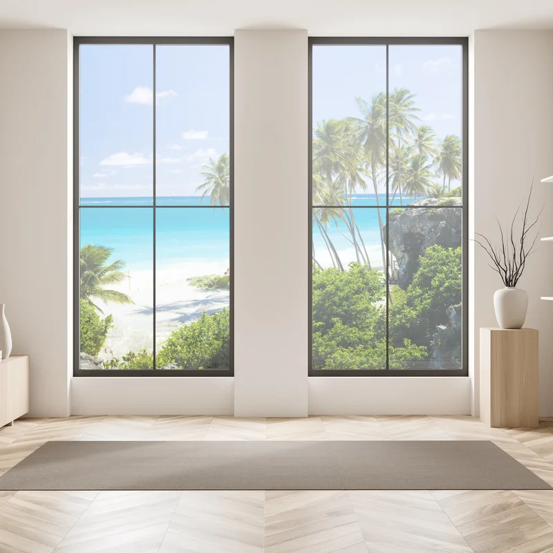 Fensteraufkleber Bottom Bay palmenstrand, Barbados