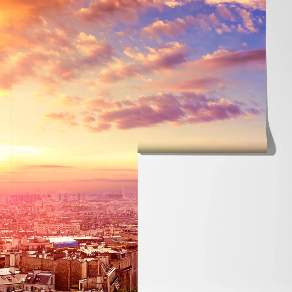 Fototapete sonnenuntergang über dem Eiffelturm Fototapete sonnenuntergang über dem Eiffelturm